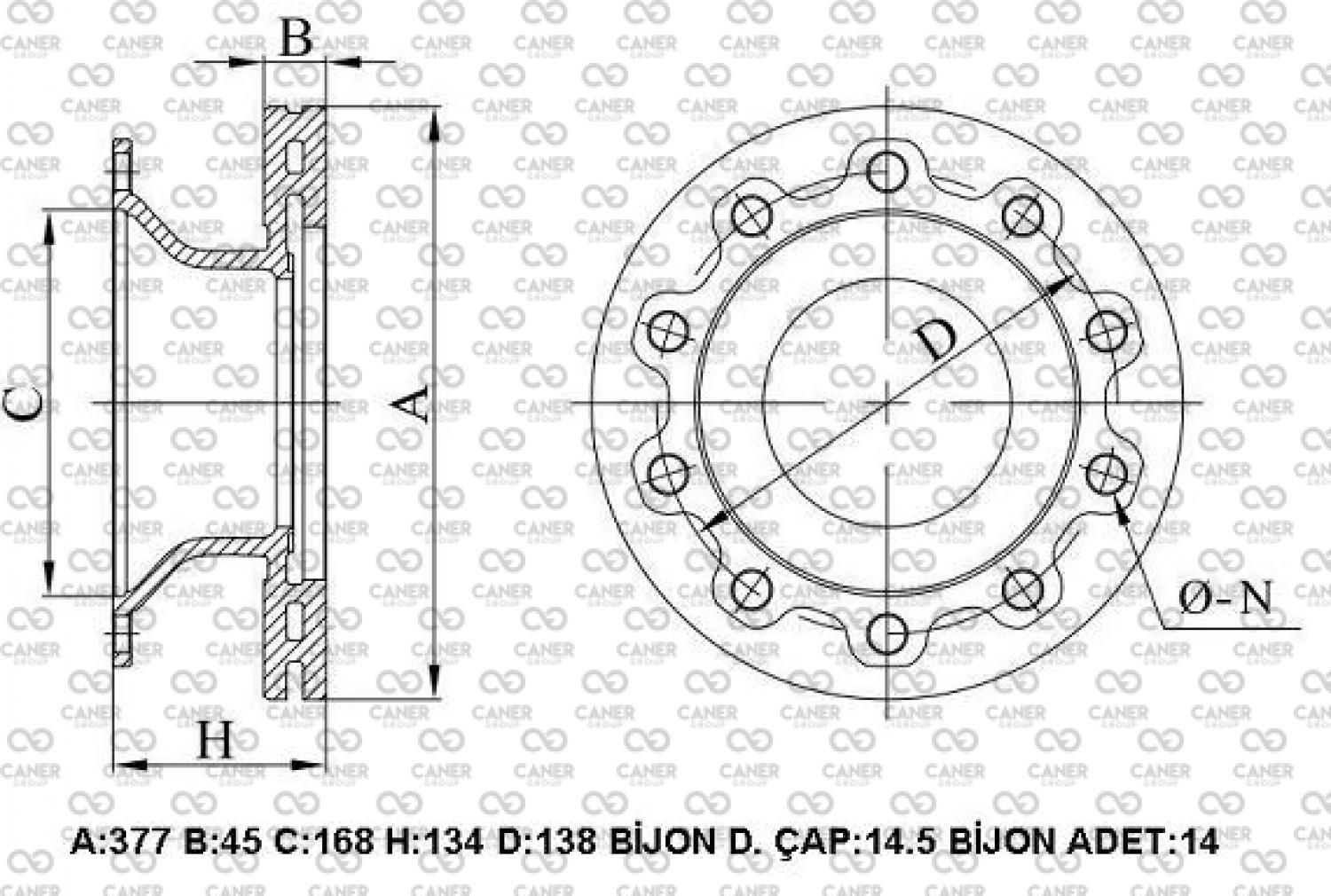 MERCEDES ATEGO ÖN FREN DİSKİ  -;9754210212; 9754210112; ; 
